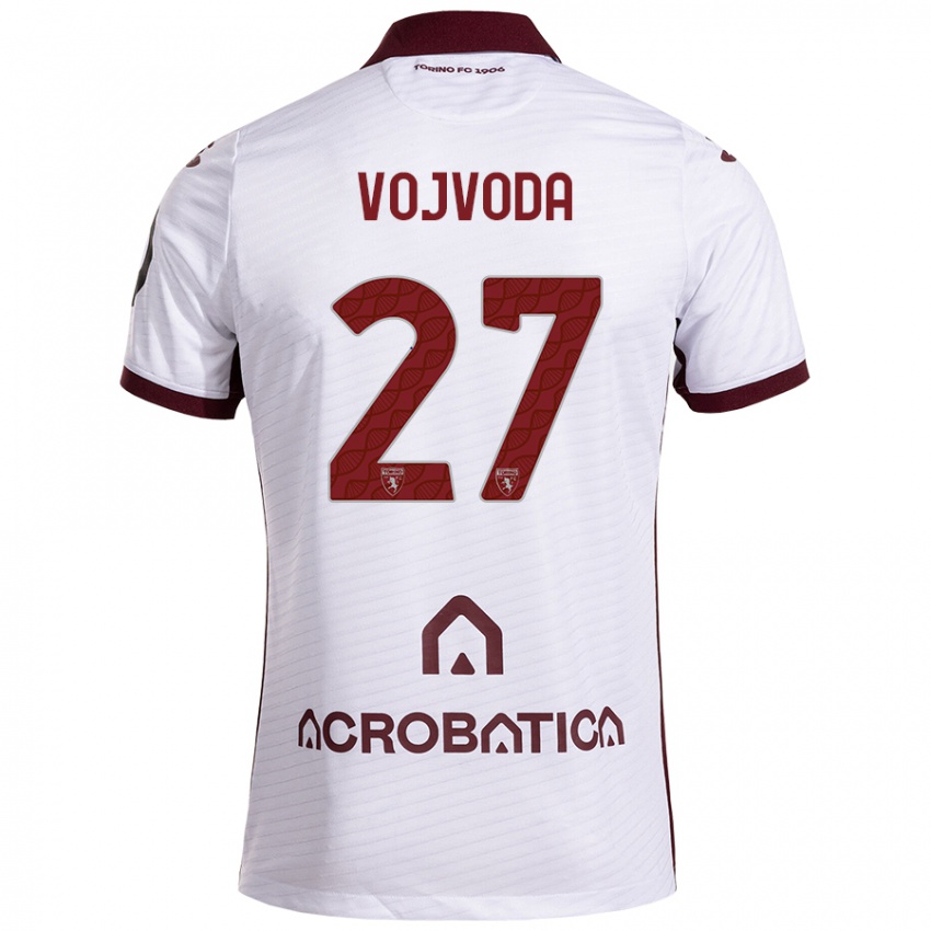 Homem Camisola Mërgim Vojvoda #27 Castanho Branco Alternativa 2024/25 Camisa Brasil