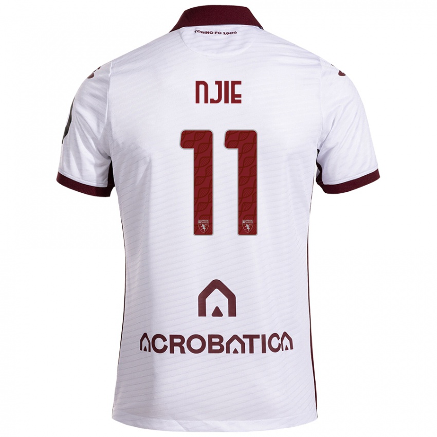 Homem Camisola Alieu Njie #11 Castanho Branco Alternativa 2024/25 Camisa Brasil