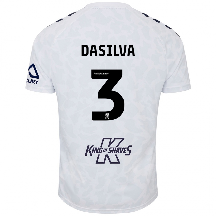 Homem Camisola Jay Dasilva #3 Branco Alternativa 2024/25 Camisa Brasil