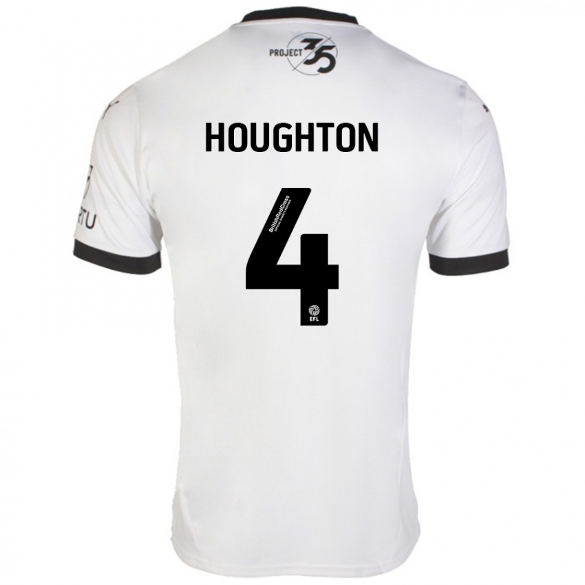 Homem Camisola Jordan Houghton #4 Preto Branco Alternativa 2024/25 Camisa Brasil