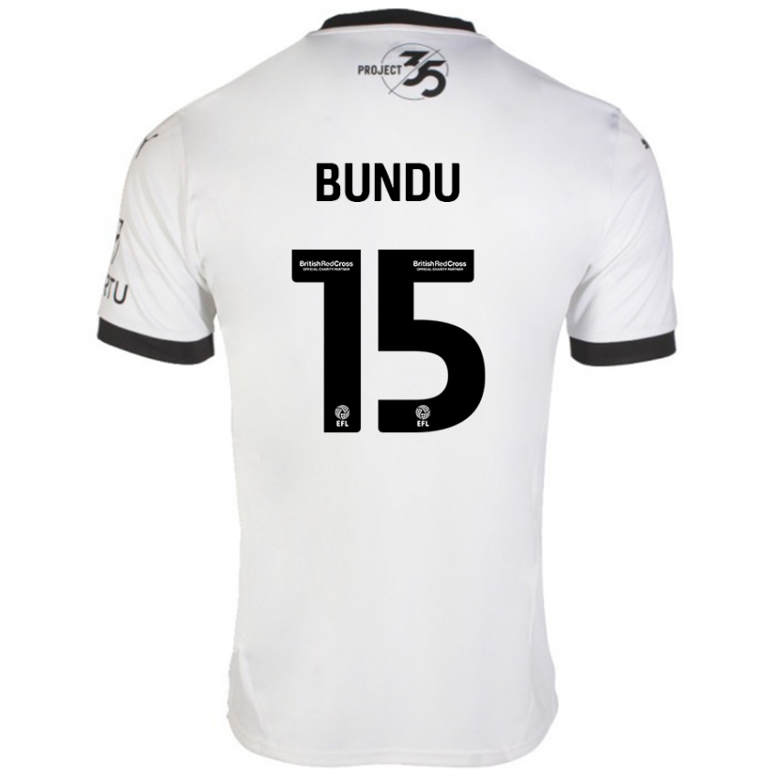 Homem Camisola Mustapha Bundu #15 Preto Branco Alternativa 2024/25 Camisa Brasil