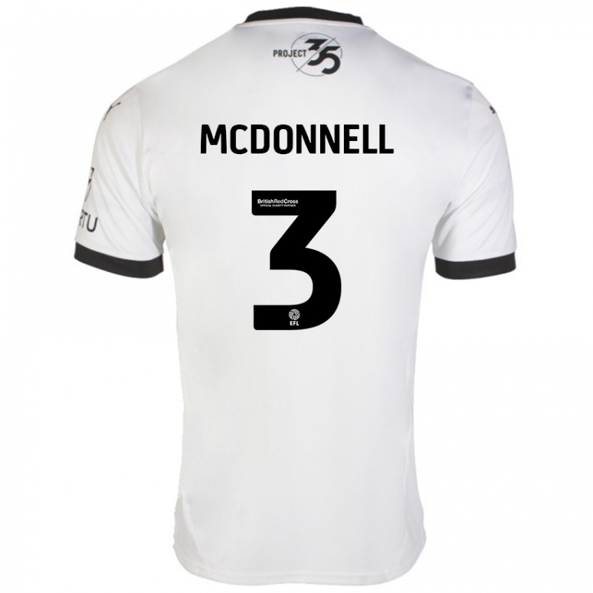 Homem Camisola Rosie Mcdonnell #3 Preto Branco Alternativa 2024/25 Camisa Brasil