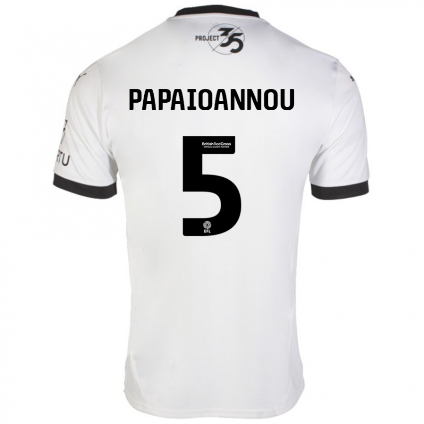 Homem Camisola Panagiota Papaioannou #5 Preto Branco Alternativa 2024/25 Camisa Brasil