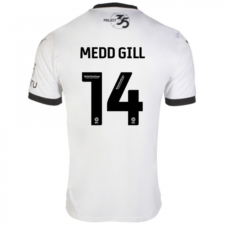 Homem Camisola Tamsin Medd-Gill #14 Preto Branco Alternativa 2024/25 Camisa Brasil