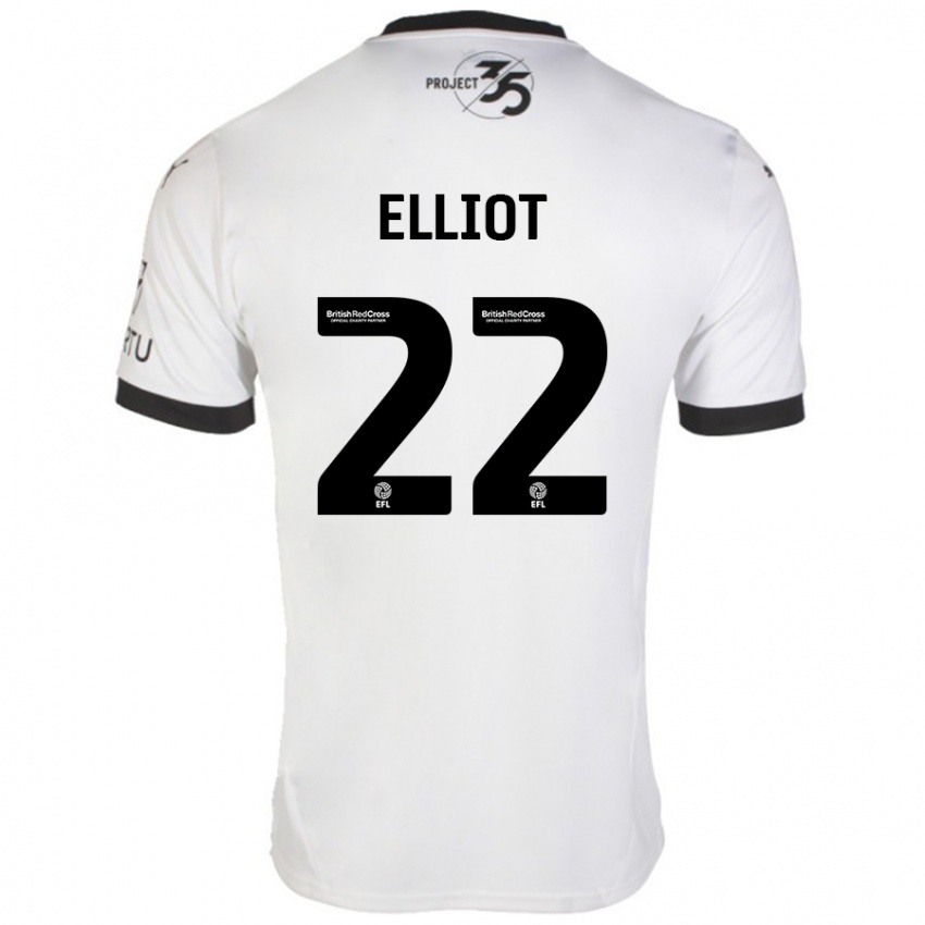 Homem Camisola Emily Elliot #22 Preto Branco Alternativa 2024/25 Camisa Brasil