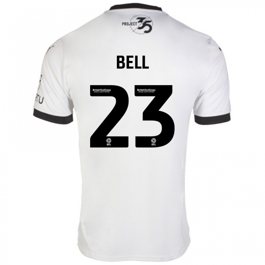 Homem Camisola Katelyn Bell #23 Preto Branco Alternativa 2024/25 Camisa Brasil