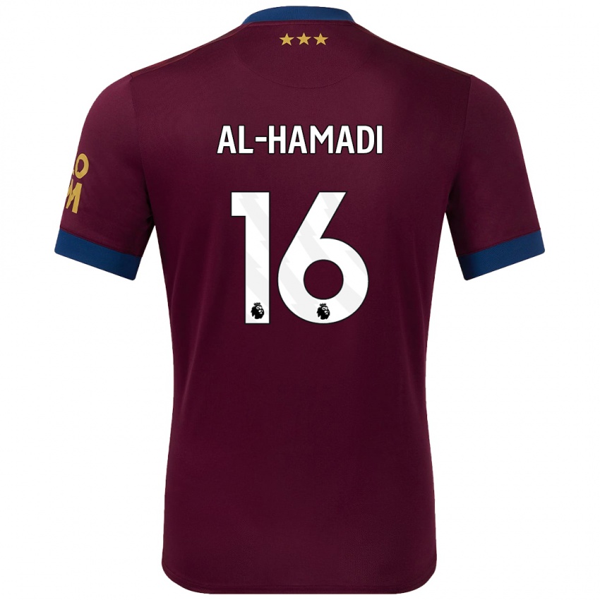 Homem Camisola Ali Al-Hamadi #16 Castanho Alternativa 2024/25 Camisa Brasil