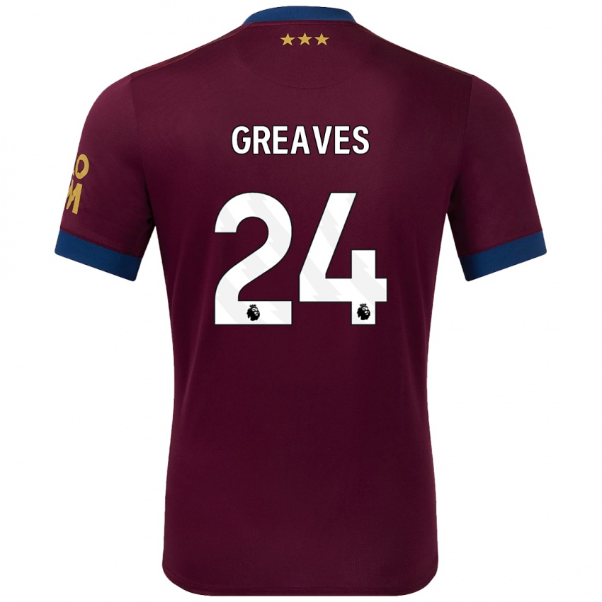 Homem Camisola Jacob Greaves #24 Castanho Alternativa 2024/25 Camisa Brasil