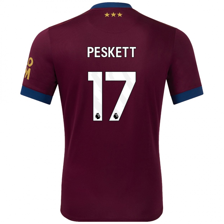 Homem Camisola Sophie Peskett #17 Castanho Alternativa 2024/25 Camisa Brasil