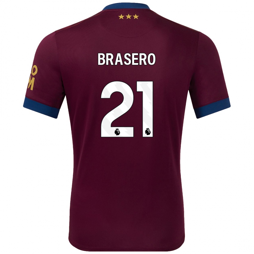 Homem Camisola Sarah Brasero-Carreira #21 Castanho Alternativa 2024/25 Camisa Brasil