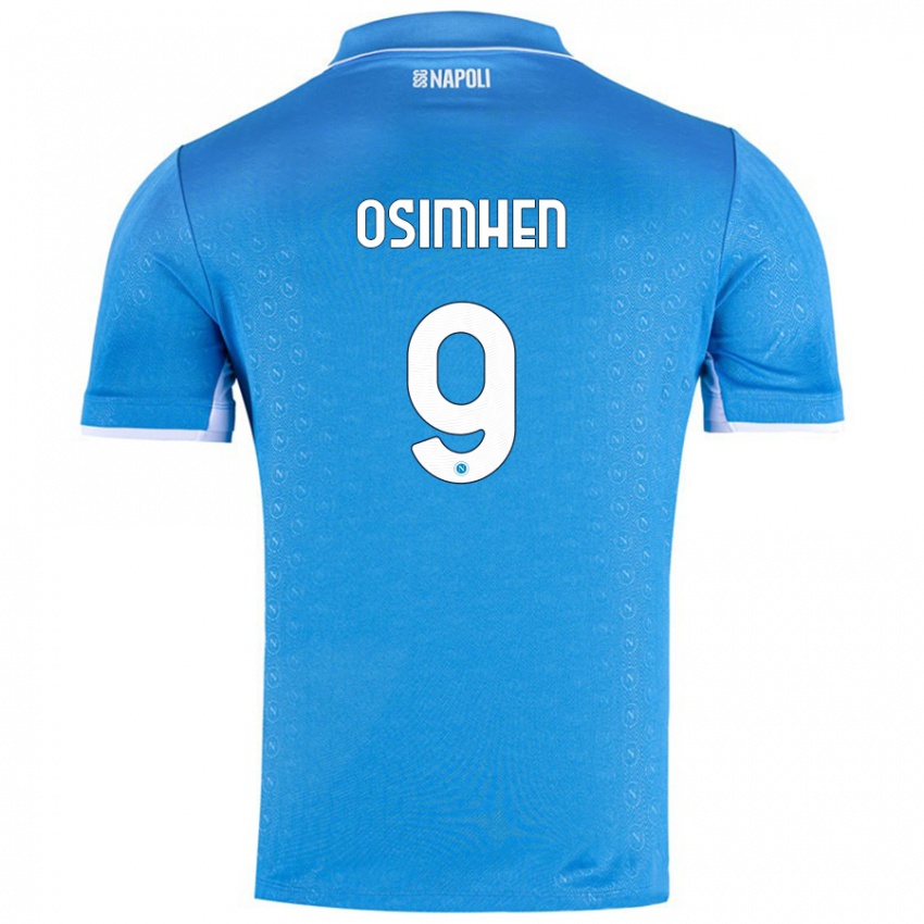 Mulher Camisola Victor Osimhen #9 Celeiro Azul Principal 2024/25 Camisa Brasil