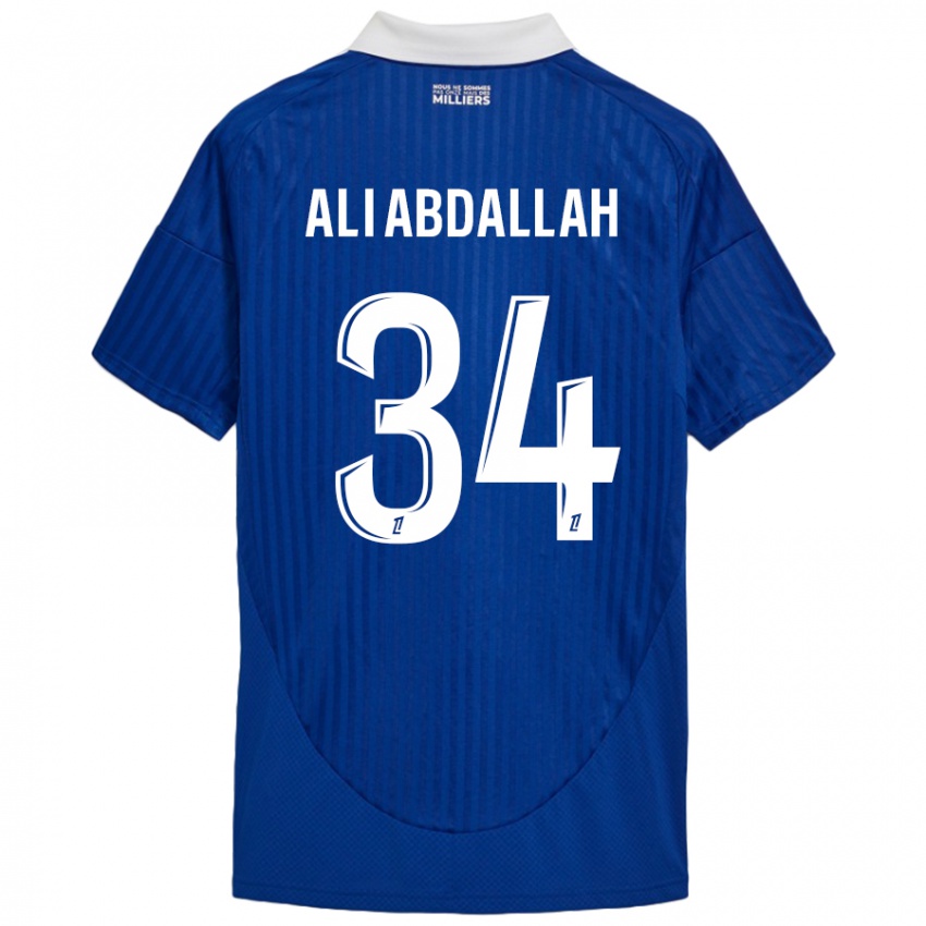 Mulher Camisola Aboubacar Ali Abdallah #34 Branco Azul Principal 2024/25 Camisa Brasil