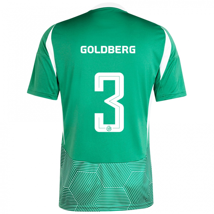 Mulher Camisola Shon Goldberg #3 Branco Verde Principal 2024/25 Camisa Brasil