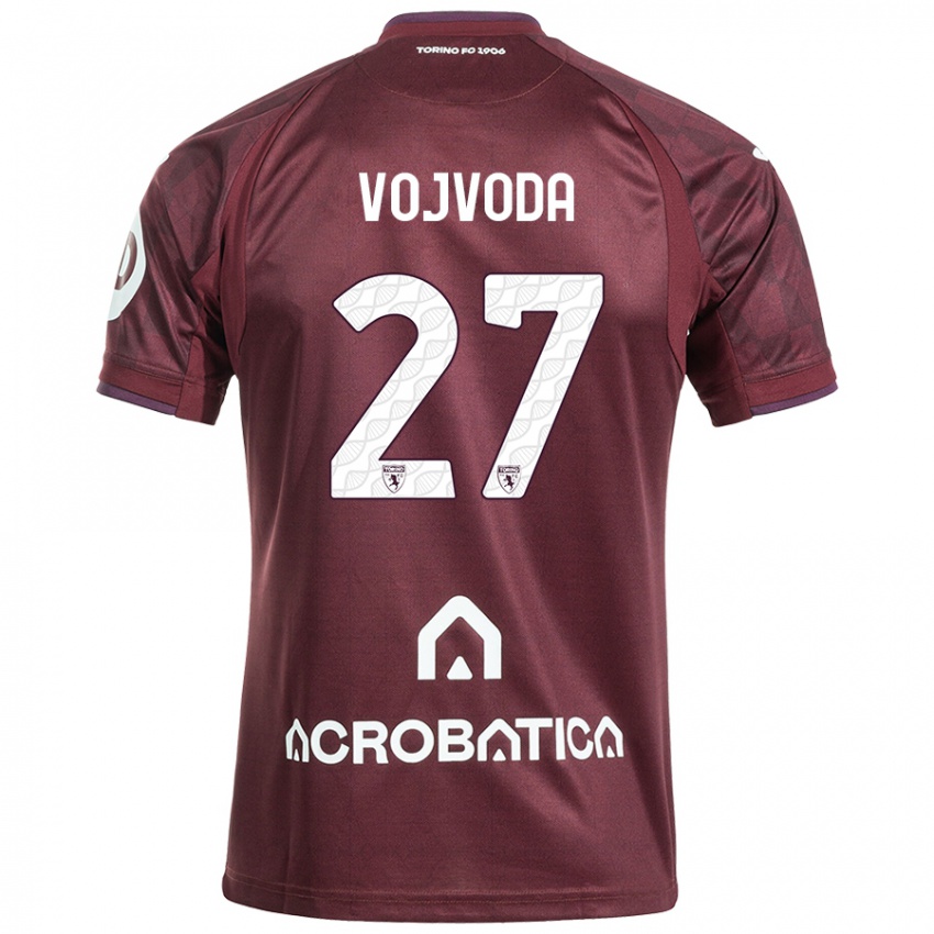 Mulher Camisola Mërgim Vojvoda #27 Branco Castanho Principal 2024/25 Camisa Brasil