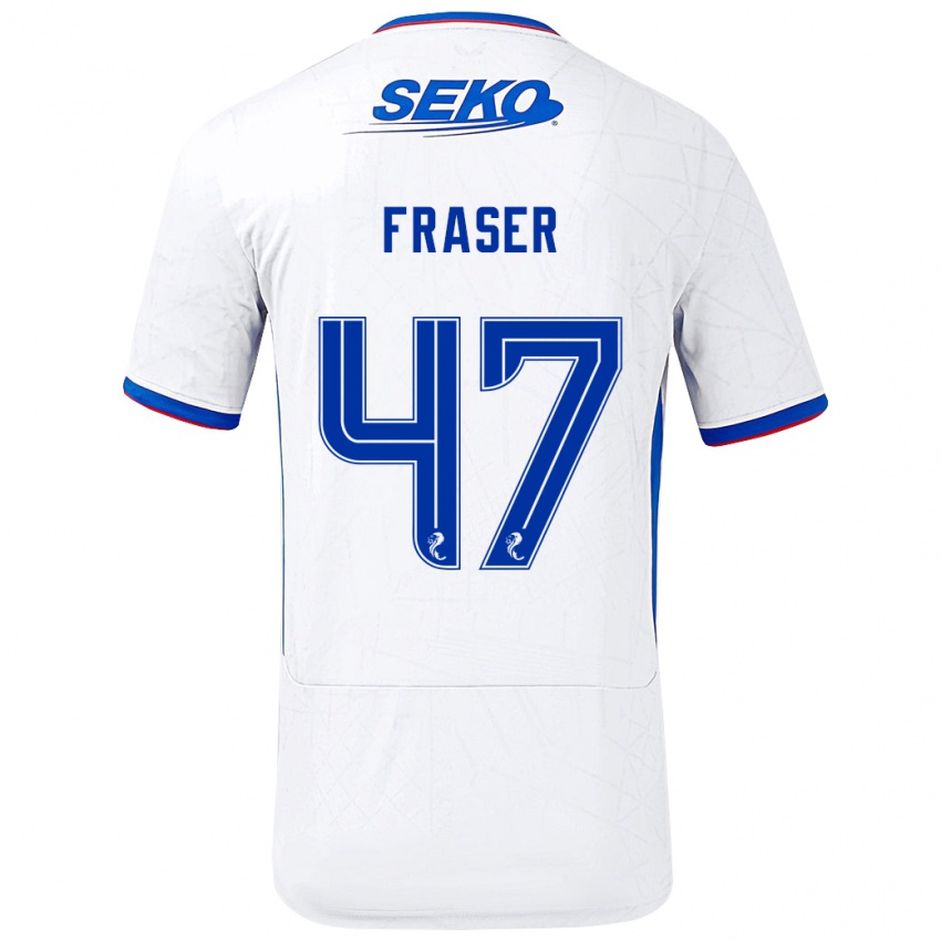 Mulher Camisola Robbie Fraser #47 Azul Branco Alternativa 2024/25 Camisa Brasil