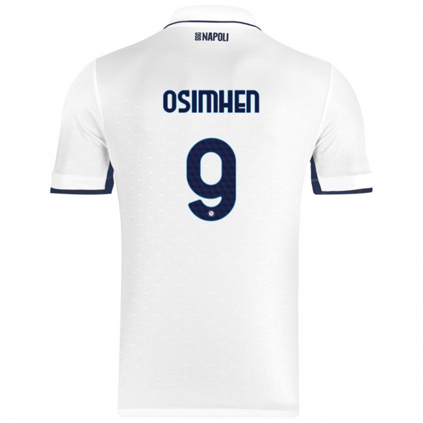 Mulher Camisola Victor Osimhen #9 Azul Real Branco Alternativa 2024/25 Camisa Brasil