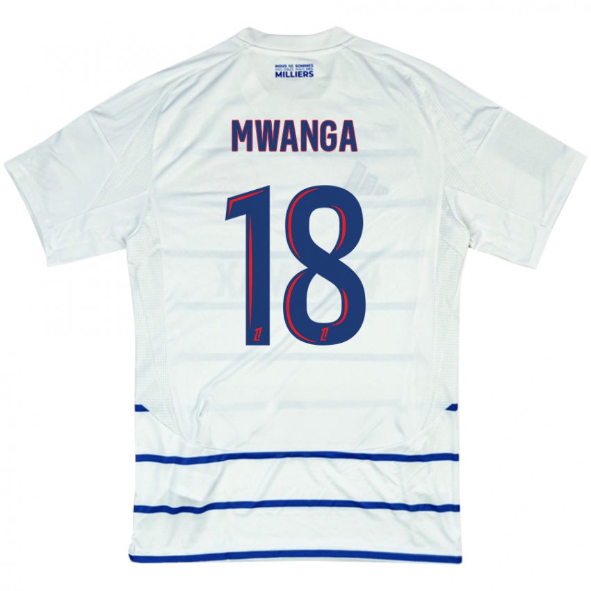 Mulher Camisola Junior Mwanga #18 Azul Branco Alternativa 2024/25 Camisa Brasil