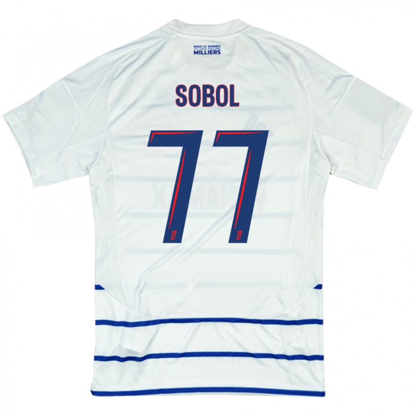 Mulher Camisola Eduard Sobol #77 Azul Branco Alternativa 2024/25 Camisa Brasil