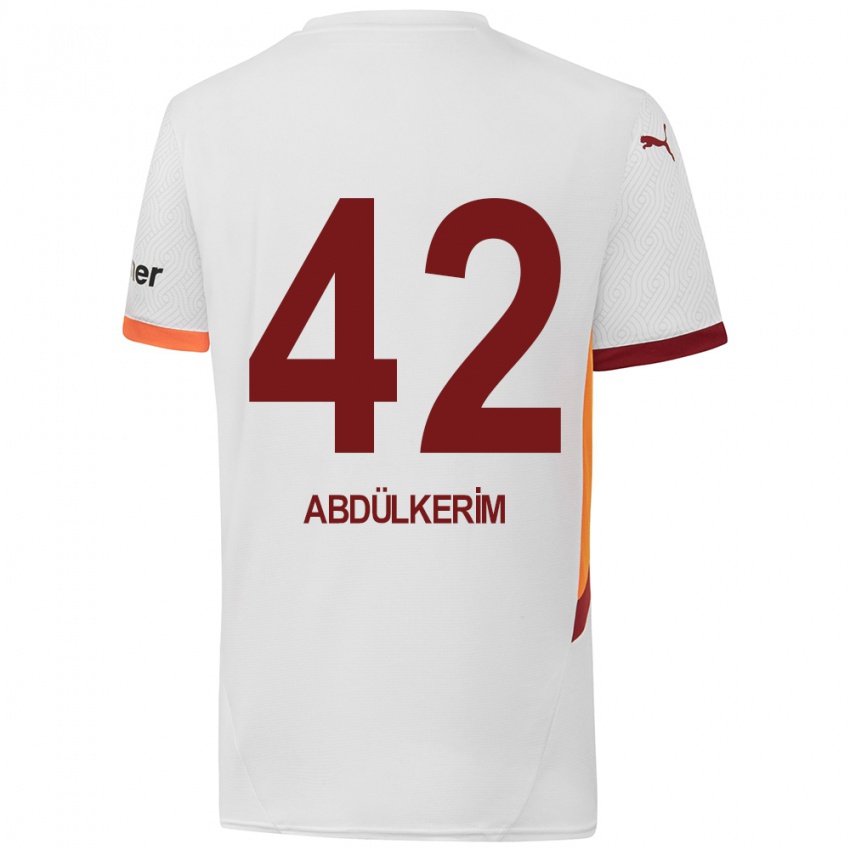 Mulher Camisola Abdülkerim Bardakcı #42 Branco Amarelo Vermelho Alternativa 2024/25 Camisa Brasil