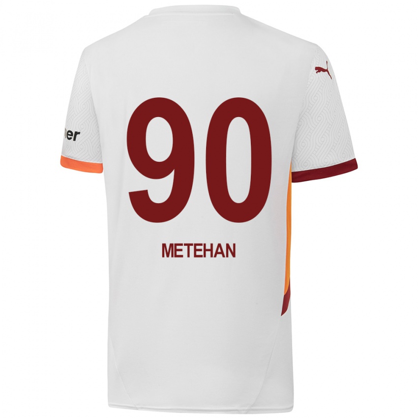 Mulher Camisola Metehan Baltacı #90 Branco Amarelo Vermelho Alternativa 2024/25 Camisa Brasil