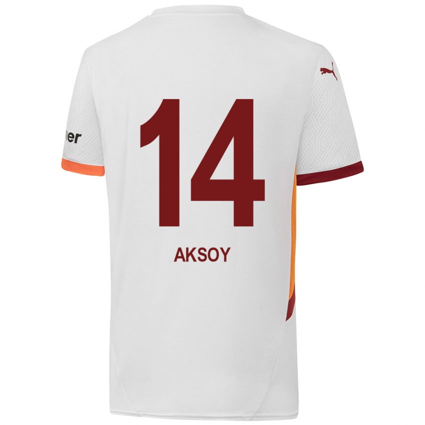 Mulher Camisola Berkan Aksoy #14 Branco Amarelo Vermelho Alternativa 2024/25 Camisa Brasil