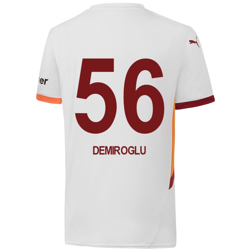 Mulher Camisola Baran Demiroğlu #56 Branco Amarelo Vermelho Alternativa 2024/25 Camisa Brasil