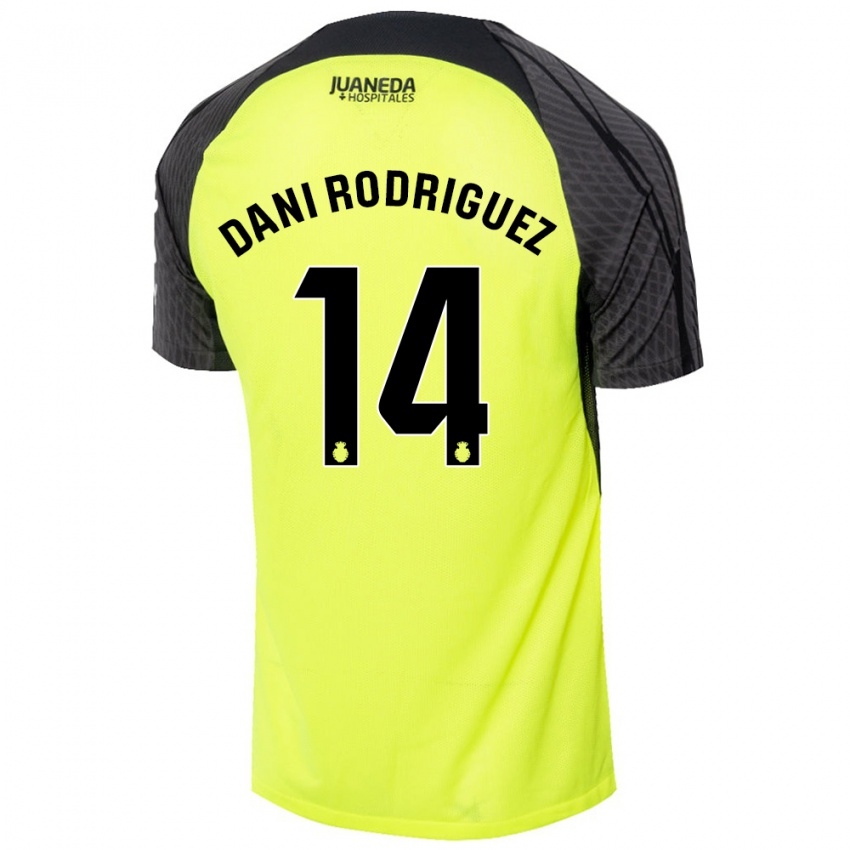 Mulher Camisola Dani Rodríguez #14 Verde Fluorescente Preto Alternativa 2024/25 Camisa Brasil