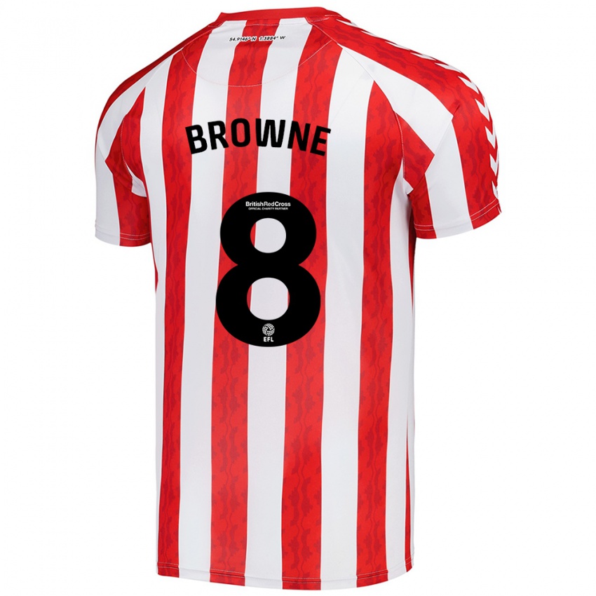 Criança Camisola Alan Browne #8 Vermelho Branco Principal 2024/25 Camisa Brasil