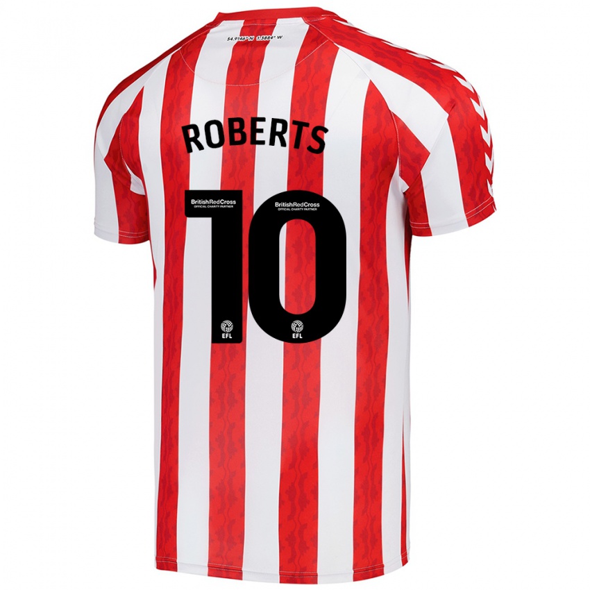 Criança Camisola Patrick Roberts #10 Vermelho Branco Principal 2024/25 Camisa Brasil