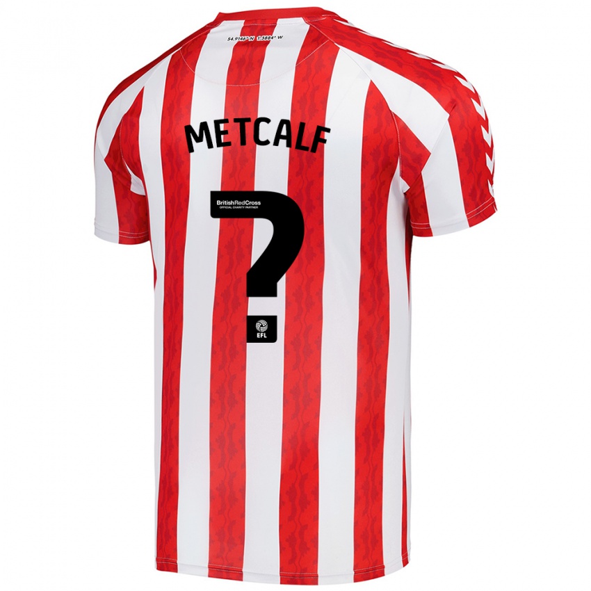 Criança Camisola Ben Metcalf #0 Vermelho Branco Principal 2024/25 Camisa Brasil