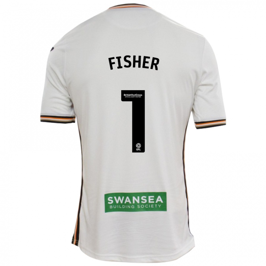 Criança Camisola Andy Fisher #1 Branco Principal 2024/25 Camisa Brasil