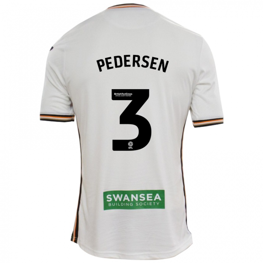 Criança Camisola Kristian Pedersen #3 Branco Principal 2024/25 Camisa Brasil