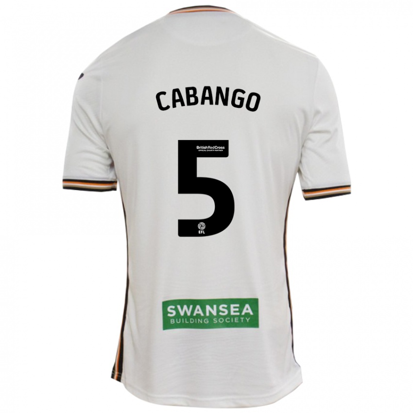 Criança Camisola Ben Cabango #5 Branco Principal 2024/25 Camisa Brasil