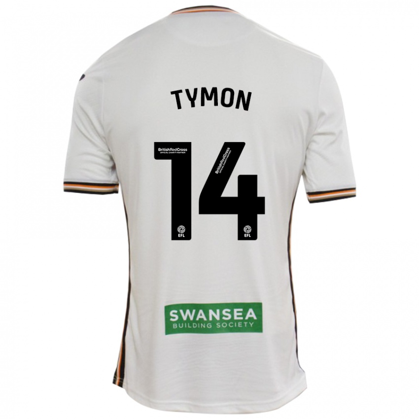 Criança Camisola Josh Tymon #14 Branco Principal 2024/25 Camisa Brasil