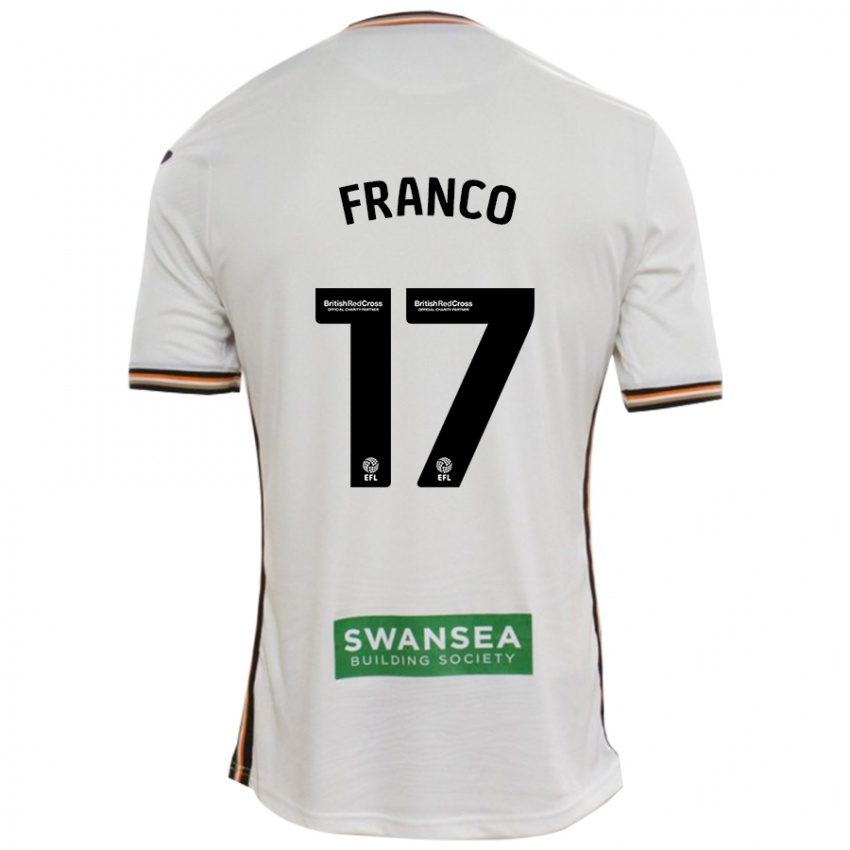 Criança Camisola Gonçalo Franco #17 Branco Principal 2024/25 Camisa Brasil