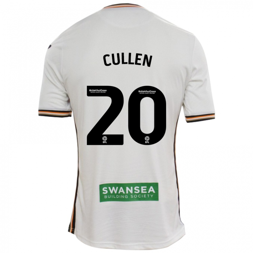 Criança Camisola Liam Cullen #20 Branco Principal 2024/25 Camisa Brasil