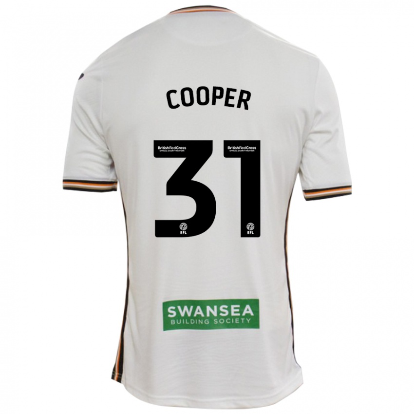 Criança Camisola Oliver Cooper #31 Branco Principal 2024/25 Camisa Brasil