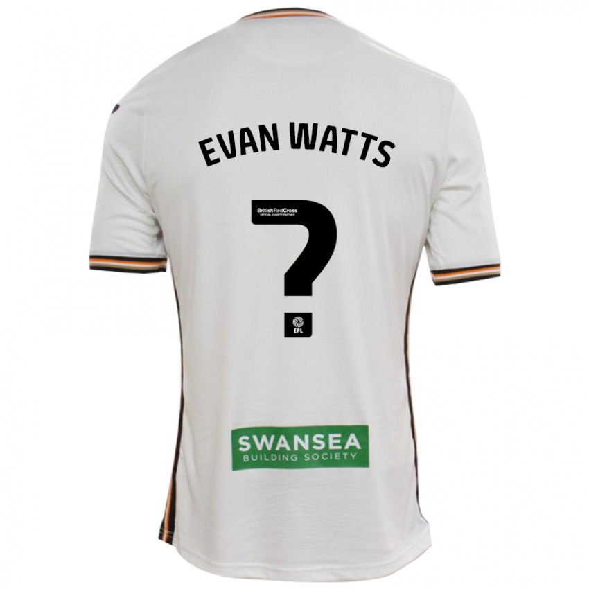 Criança Camisola Evan Watts #0 Branco Principal 2024/25 Camisa Brasil