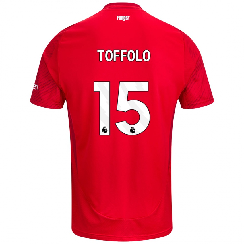 Criança Camisola Harry Toffolo #15 Vermelho Branco Principal 2024/25 Camisa Brasil