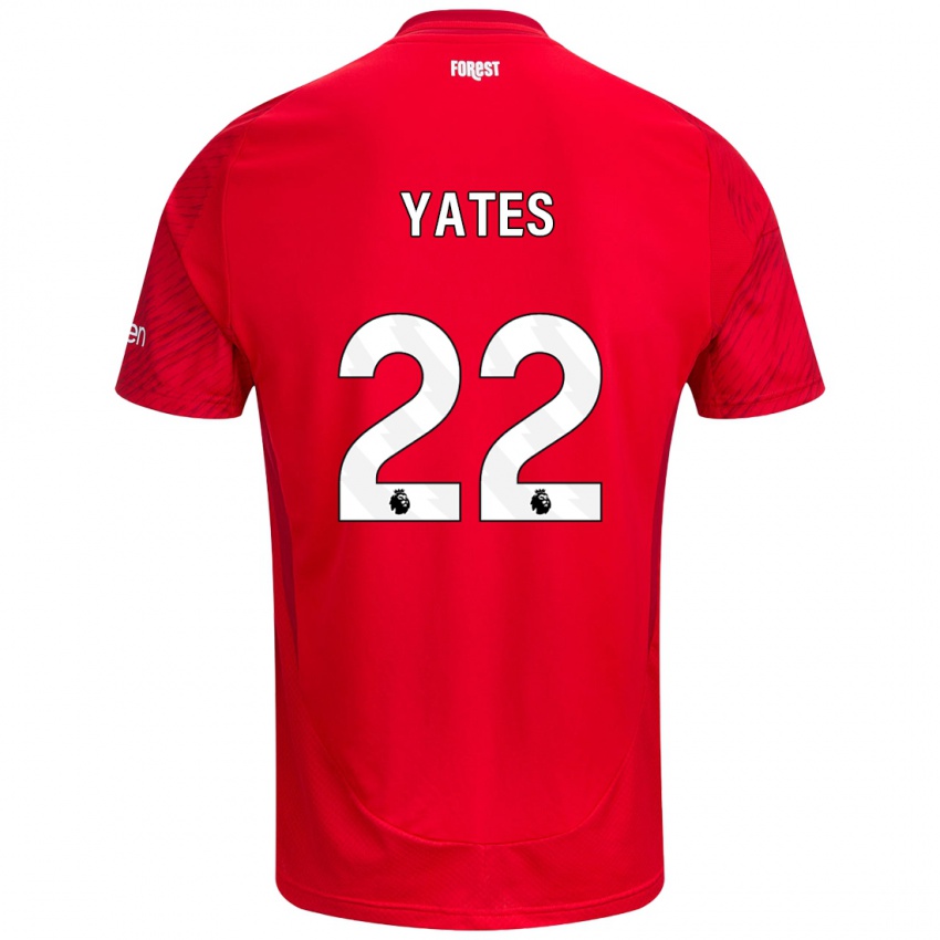 Criança Camisola Ryan Yates #22 Vermelho Branco Principal 2024/25 Camisa Brasil