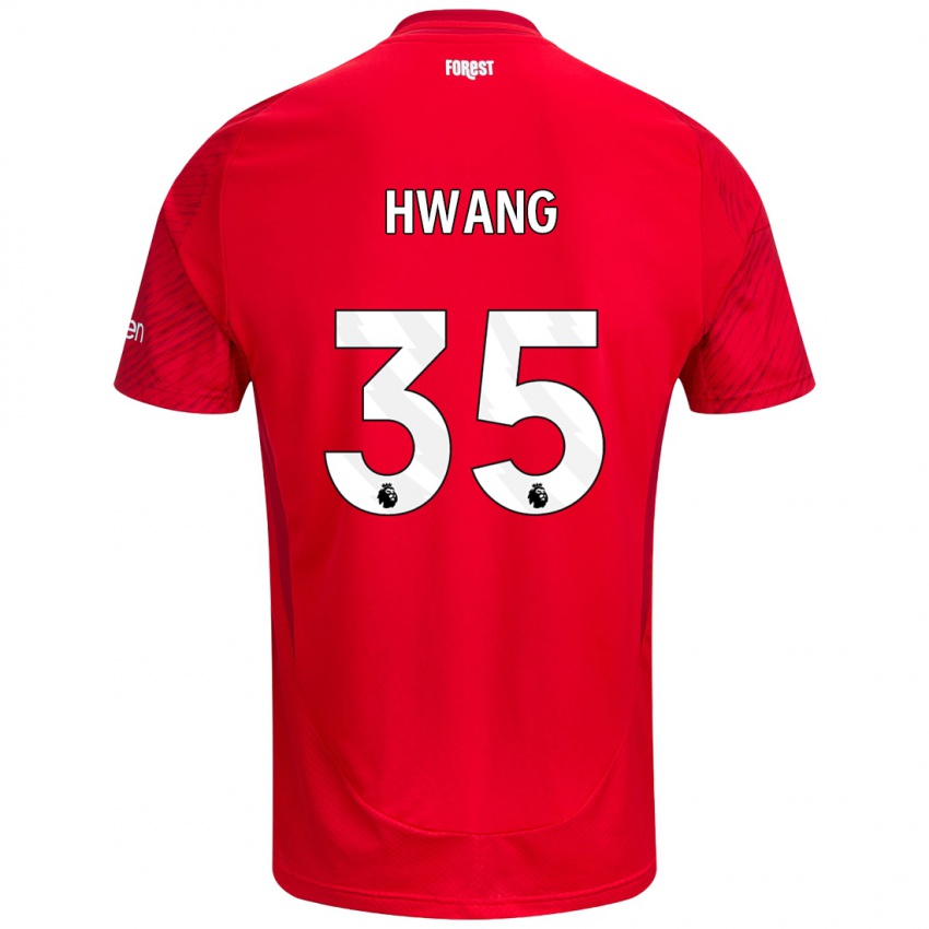 Criança Camisola Ui-Jo Hwang #35 Vermelho Branco Principal 2024/25 Camisa Brasil