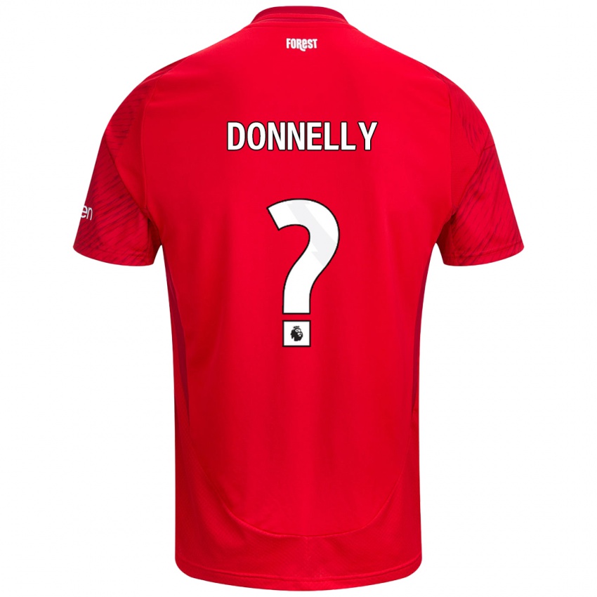 Criança Camisola Aaron Donnelly #0 Vermelho Branco Principal 2024/25 Camisa Brasil