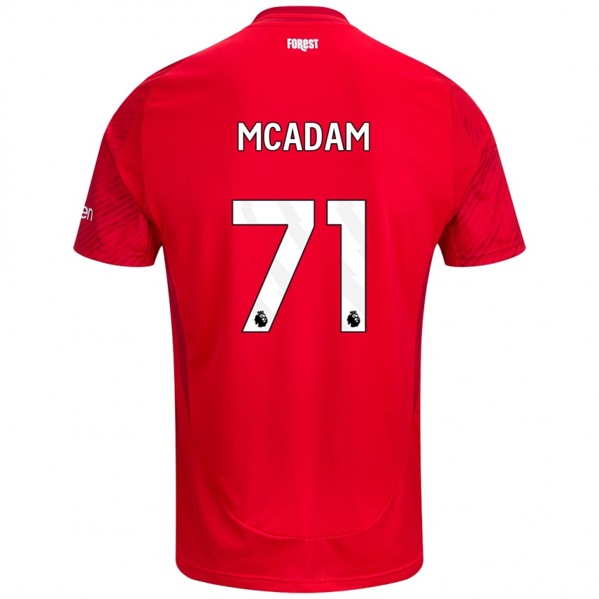 Criança Camisola Kyle Mcadam #71 Vermelho Branco Principal 2024/25 Camisa Brasil