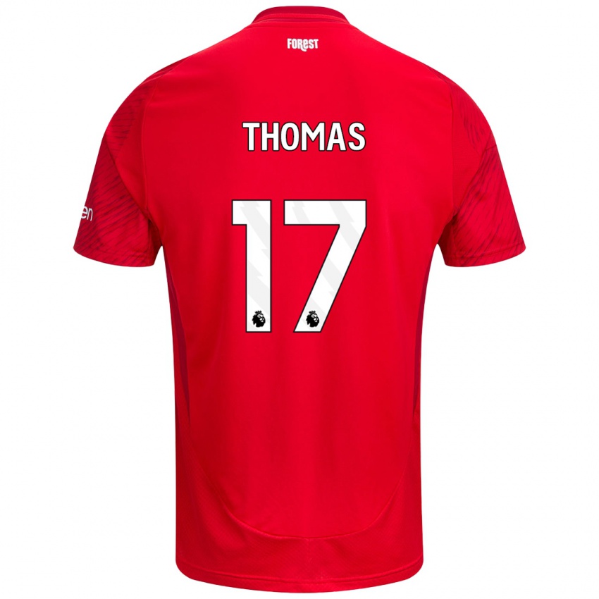 Criança Camisola Freya Thomas #17 Vermelho Branco Principal 2024/25 Camisa Brasil