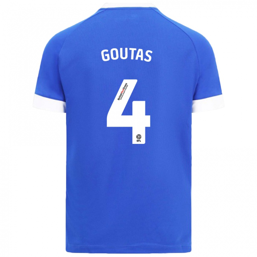 Criança Camisola Dimitrios Goutas #4 Céu Azul Principal 2024/25 Camisa Brasil