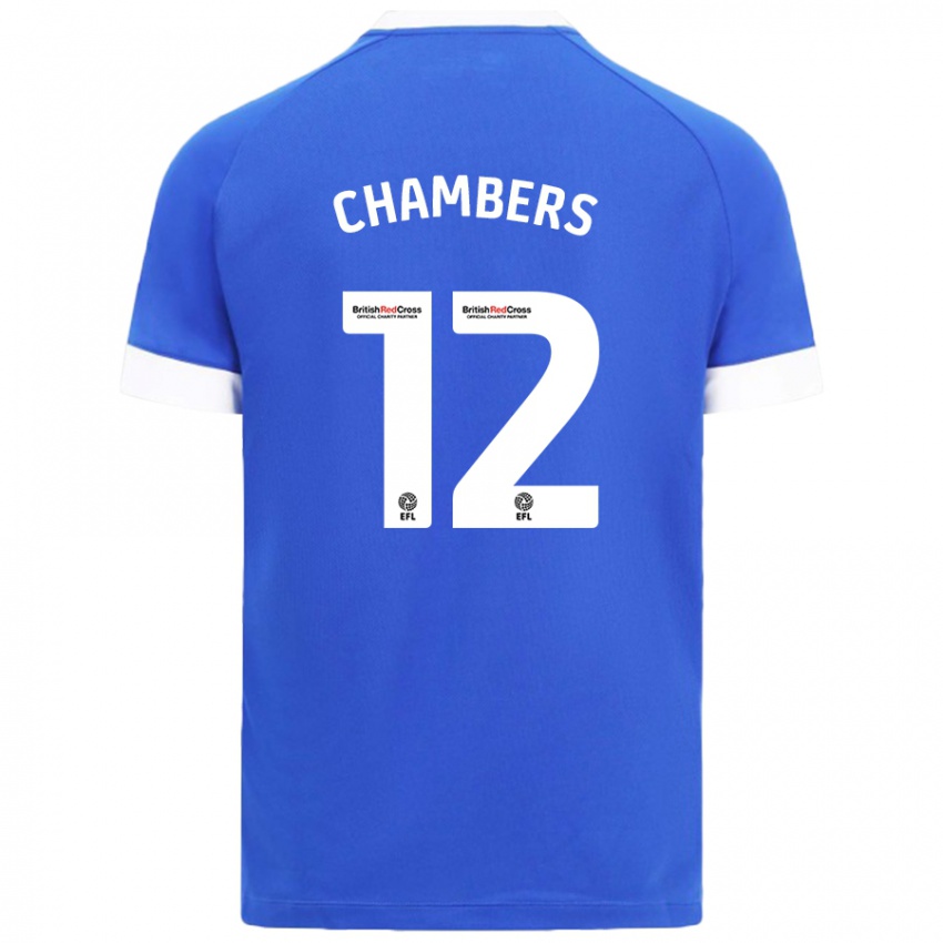 Criança Camisola Calum Chambers #12 Céu Azul Principal 2024/25 Camisa Brasil