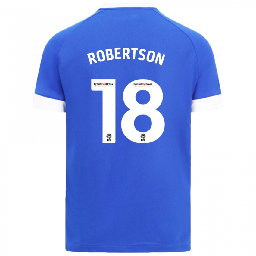 Criança Camisola Alex Robertson #18 Céu Azul Principal 2024/25 Camisa Brasil