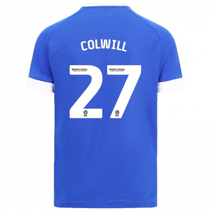 Criança Camisola Rubin Colwill #27 Céu Azul Principal 2024/25 Camisa Brasil