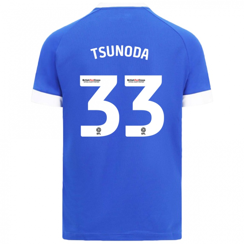 Criança Camisola Ryotaro Tsunoda #33 Céu Azul Principal 2024/25 Camisa Brasil