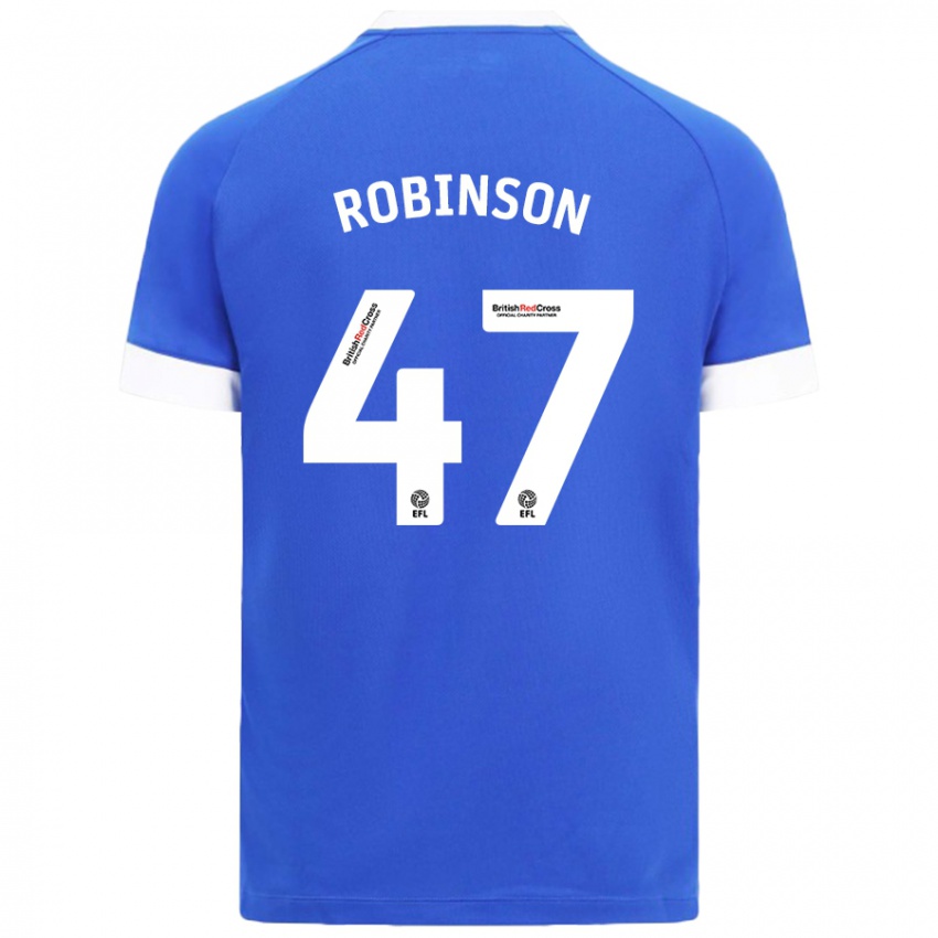 Criança Camisola Callum Robinson #47 Céu Azul Principal 2024/25 Camisa Brasil